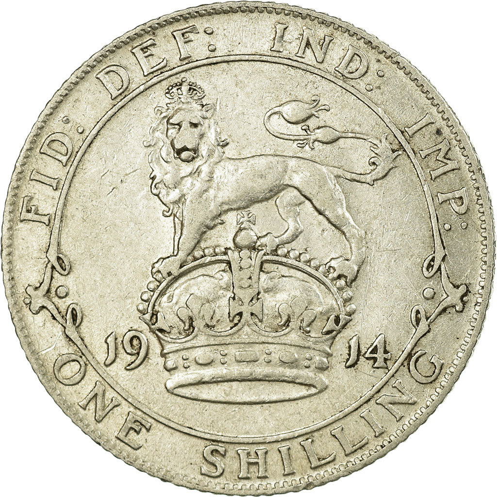 Coin, Great Britain, George V, Shilling, 1914, EF(40-45), Silver, KM:816