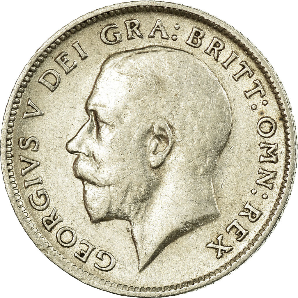 Coin, Great Britain, George V, 6 Pence, 1914, VF(30-35), Silver, KM:815
