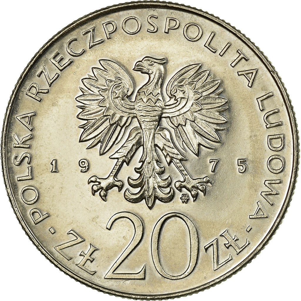 Moneta, Polonia, International Women's Year, 20 Zlotych, 1975, Warsaw, SPL-
