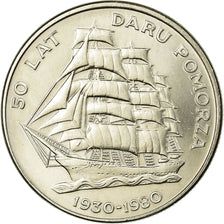 Coin, Poland, 50th Anniversary - Training Ship Daru Pomorza, 20 Zlotych, 1980