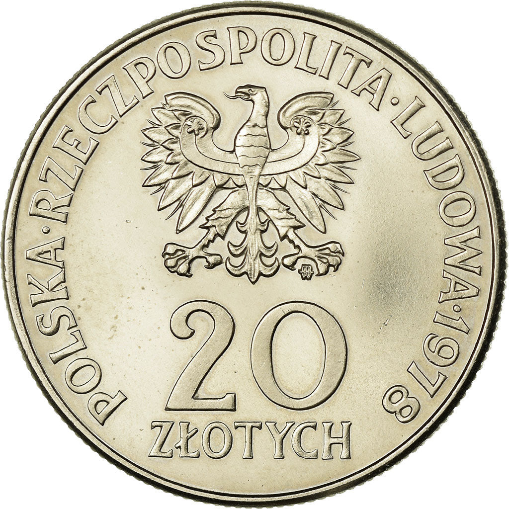 Münze, Polen, Maria Konopnicka, 20 Zlotych, 1978, Warsaw, VZ, Copper-nickel