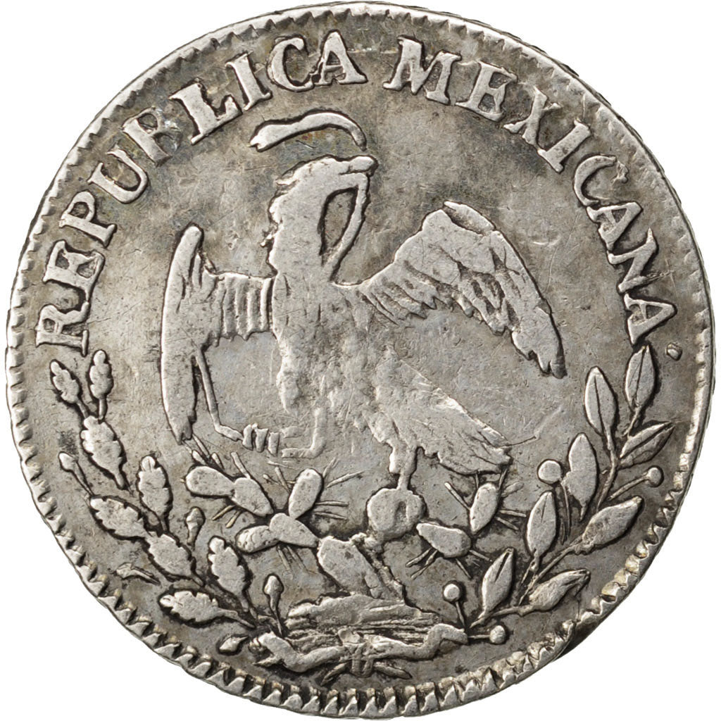 MEXICO, Real, 1832, Guanajuato, KM #372.6, VF(30-35), Silver, 3.36