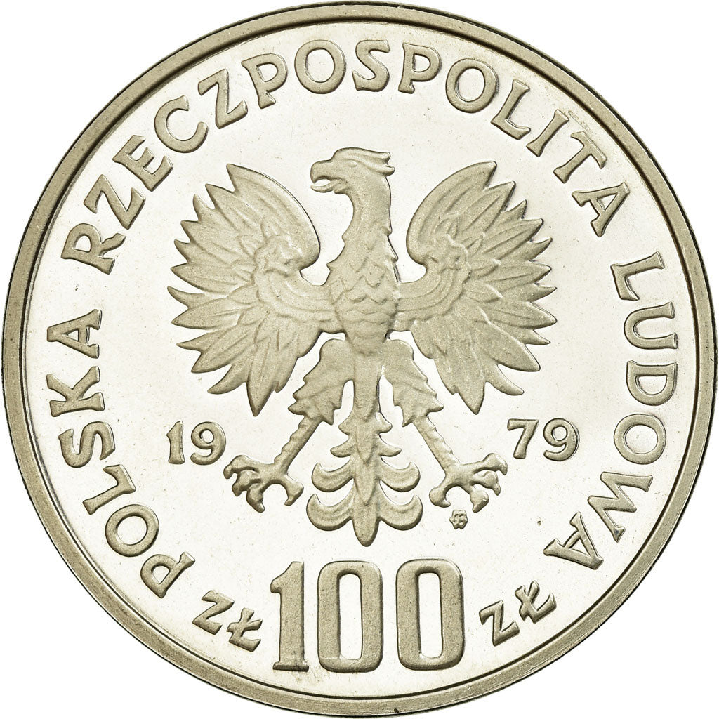 Coin, Poland, 100 Zlotych, 1979, Warsaw, BE, MS(63), Silver, KM:103