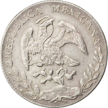 MEXICO, 8 Reales, 1896, Guanajuato, KM #377.8, AU(55-58), Silver, 26.93