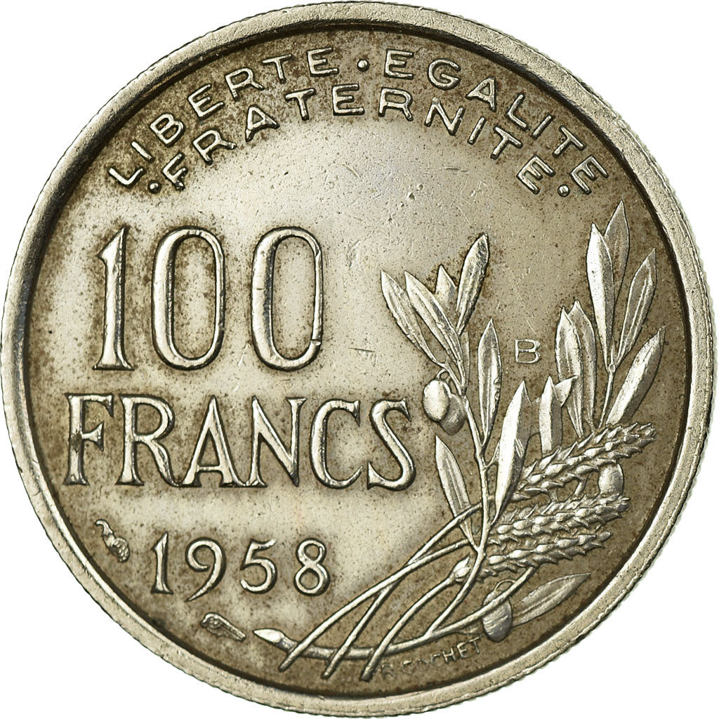 Coin, France, Cochet, 100 Francs, 1958, Beaumont - Le Roger, EF(40-45)