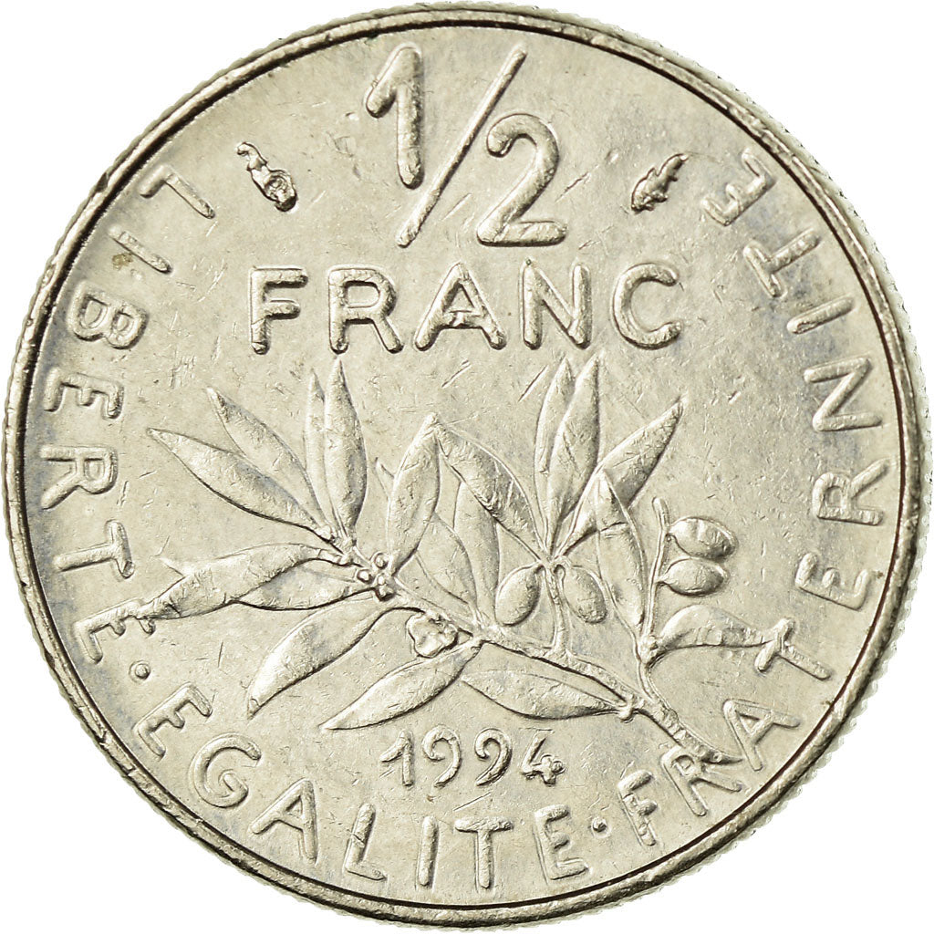 Coin, France, Semeuse, 1/2 Franc, 1994, EF(40-45), Nickel, KM:931.2, Gadoury:429
