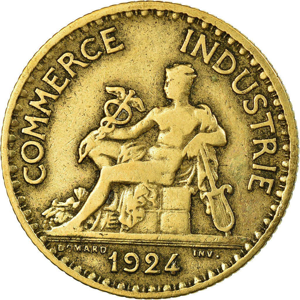 Moneda, Francia, Chambre de commerce, Franc, 1924, Paris, BC+, Aluminio -