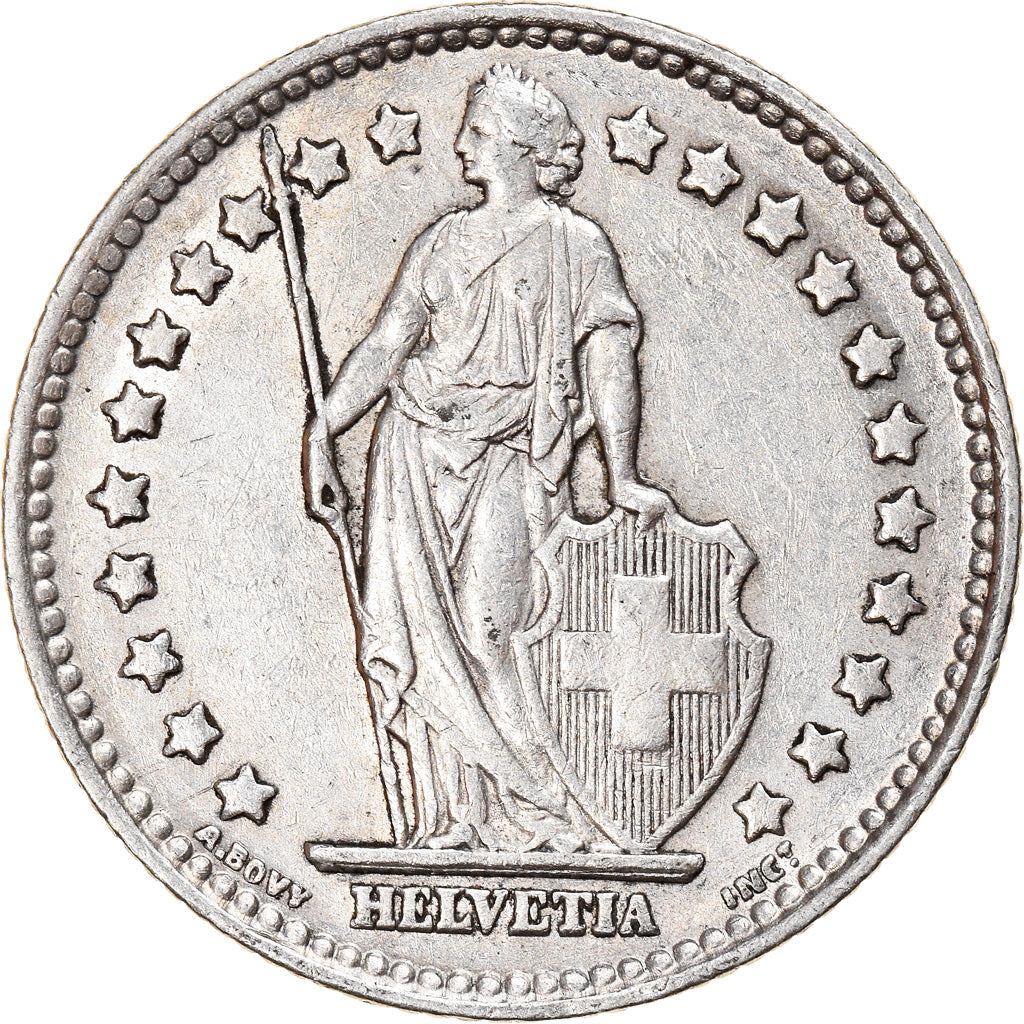 Coin, Switzerland, Franc, 1947, Bern, AU(50-53), Silver, KM:24