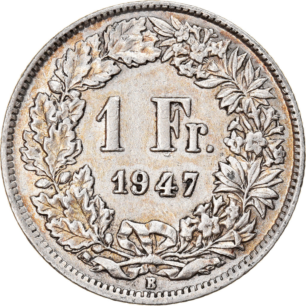 Coin, Switzerland, Franc, 1947, Bern, AU(50-53), Silver, KM:24