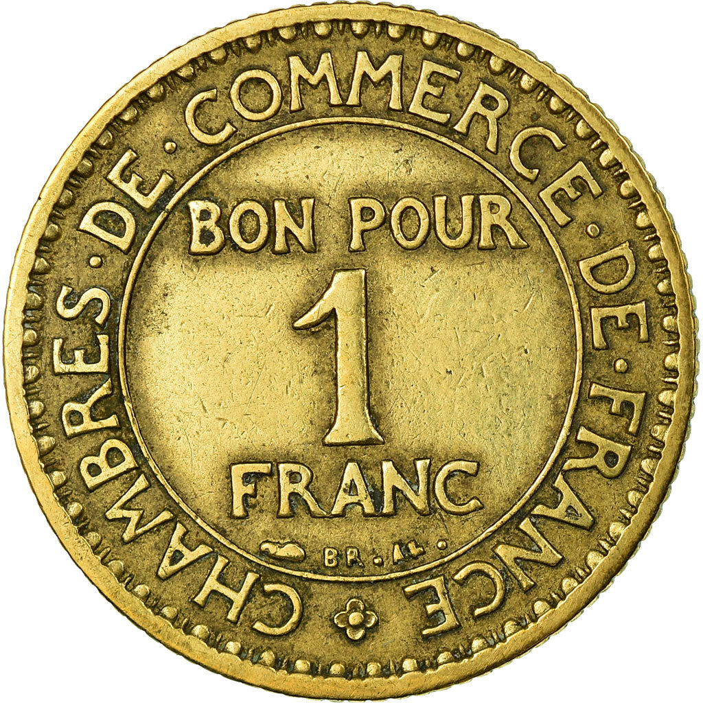 Monnaie, France, Chambre de commerce, Franc, 1927, Paris, TB+, Aluminum-Bronze