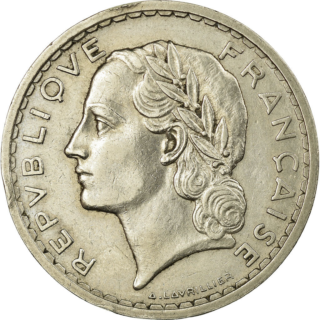 Coin, France, Lavrillier, 5 Francs, 1935, Paris, VF(30-35), Nickel, KM:888