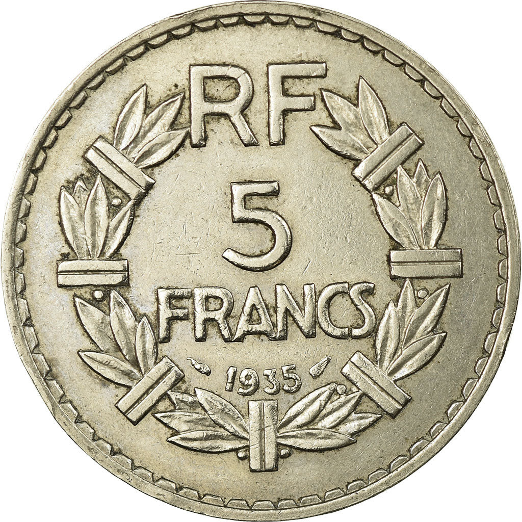 Coin, France, Lavrillier, 5 Francs, 1935, Paris, VF(30-35), Nickel, KM:888