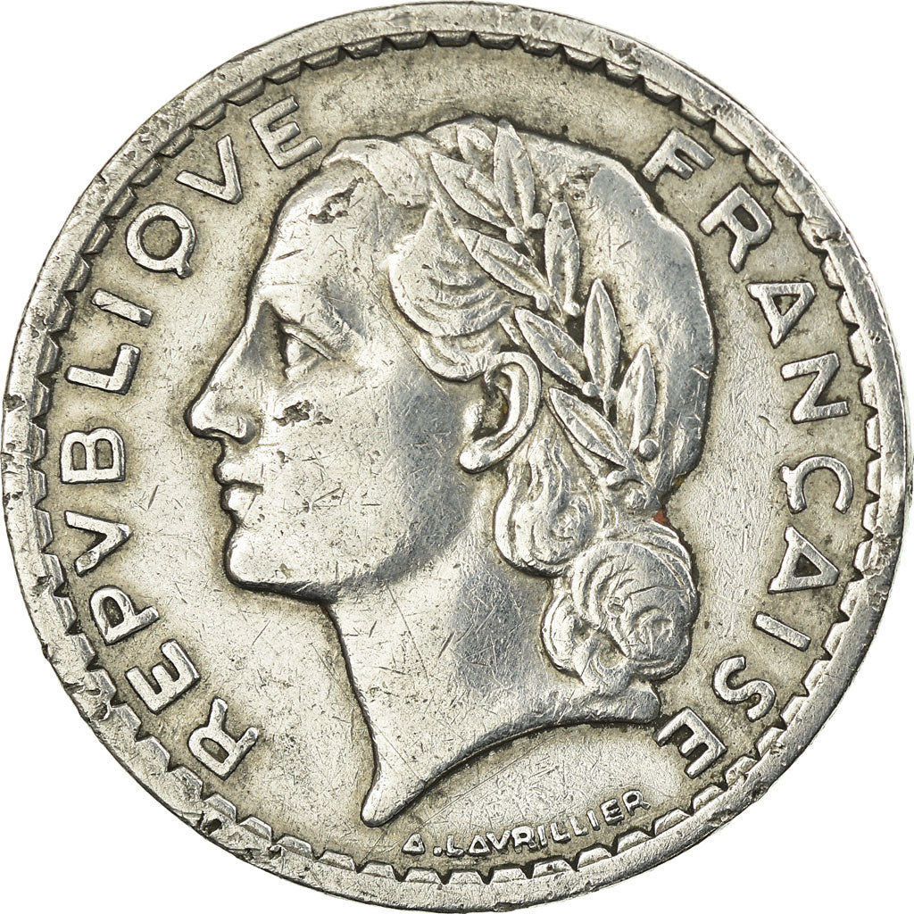 Coin, France, Lavrillier, 5 Francs, 1945, Beaumont - Le Roger, VF(30-35)