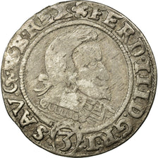 Coin, Austria, Ferdinand III, 3 Kreuzer, 1637, Vienna, VF(20-25), Silver, KM:837
