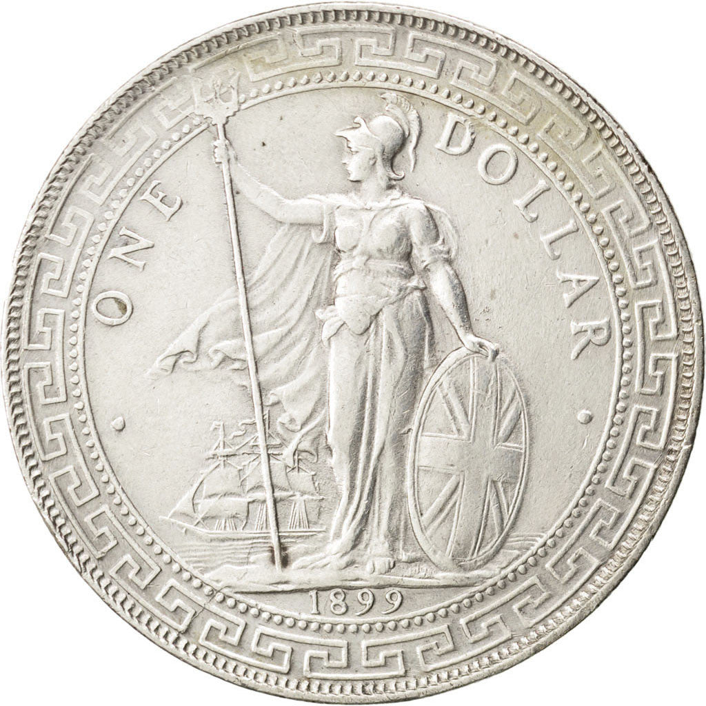 GREAT BRITAIN, Dollar, 1899, KM #T5, AU(55-58), Silver, 37, 26.86