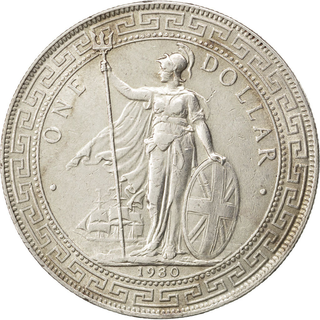 GREAT BRITAIN, Dollar, 1930, KM #T5, AU(55-58), Silver, 37, 26.97