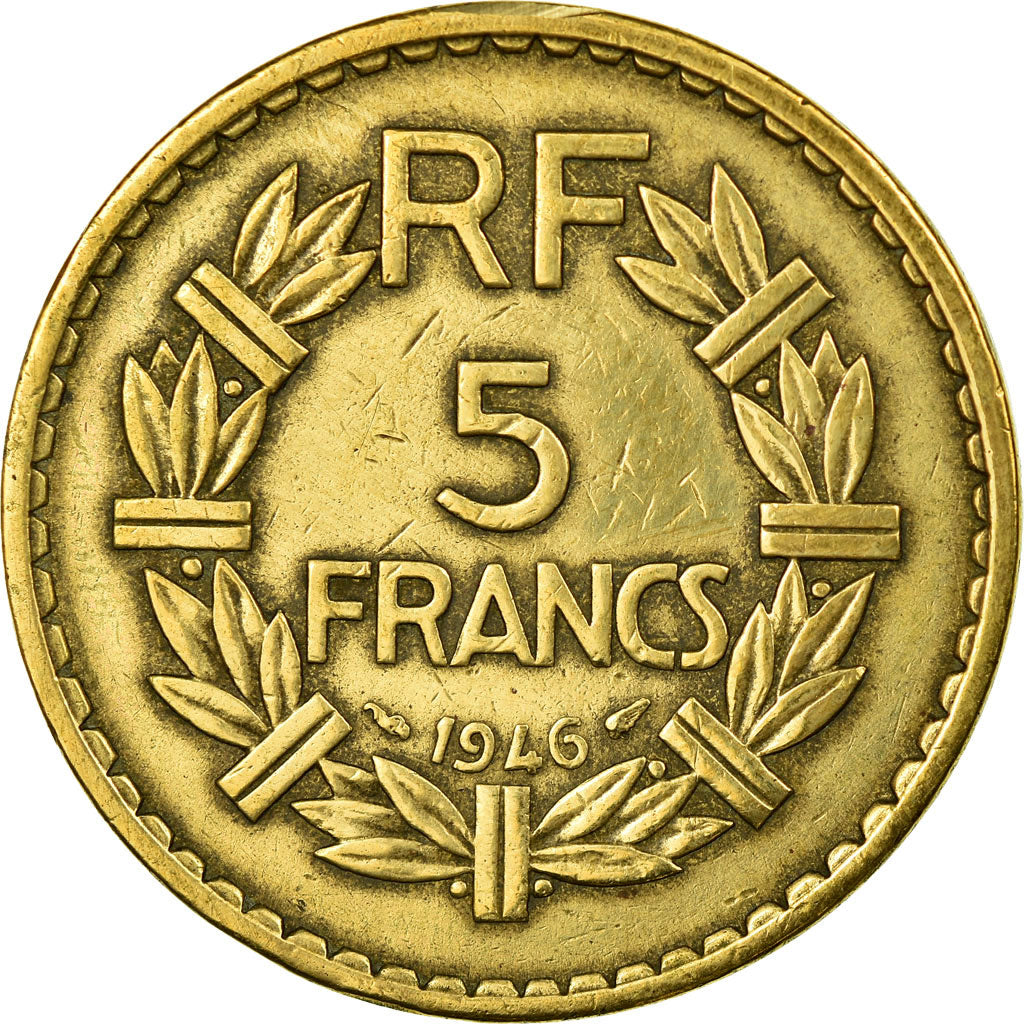Monnaie, France, Lavrillier, 5 Francs, 1946, TTB, Aluminum-Bronze, Gadoury:761a