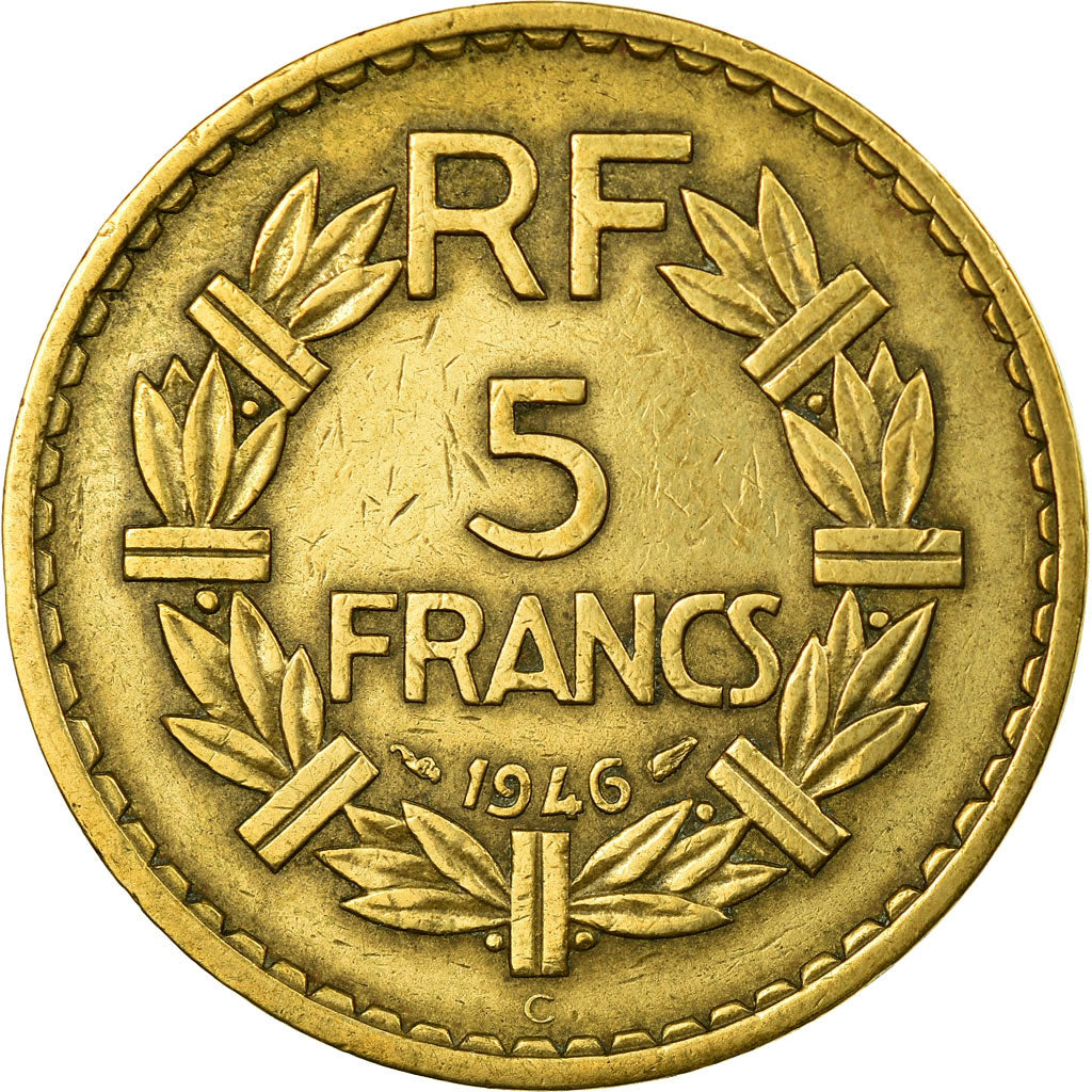 Monnaie, France, Lavrillier, 5 Francs, 1946, Castelsarrasin, TTB
