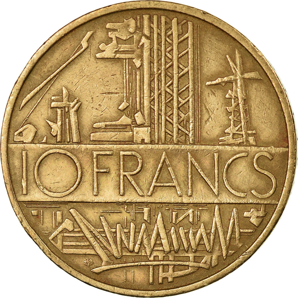 Moneta, Francia, Mathieu, 10 Francs, 1980, MB+, Nichel-ottone, KM:940
