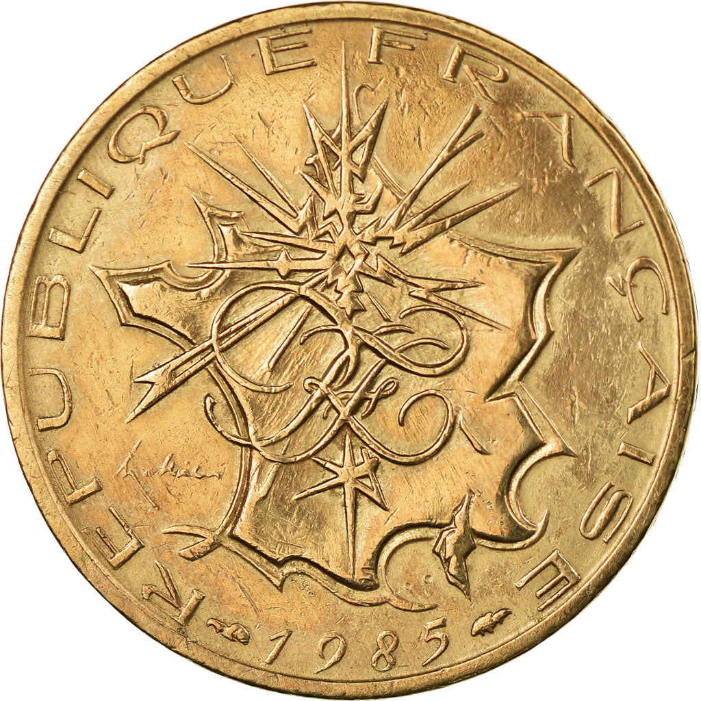 Coin, France, Mathieu, 10 Francs, 1985, EF(40-45), Nickel-brass, KM:940
