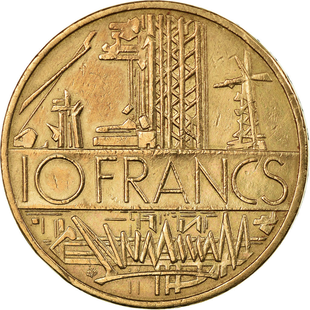 Coin, France, Mathieu, 10 Francs, 1985, EF(40-45), Nickel-brass, KM:940