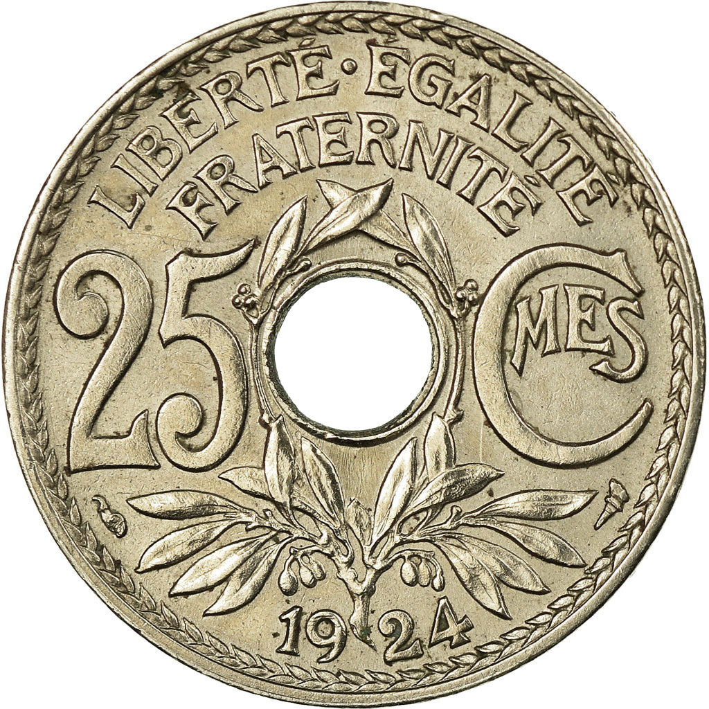 Coin, France, Lindauer, 25 Centimes, 1924, AU(55-58), Copper-nickel, KM:867a