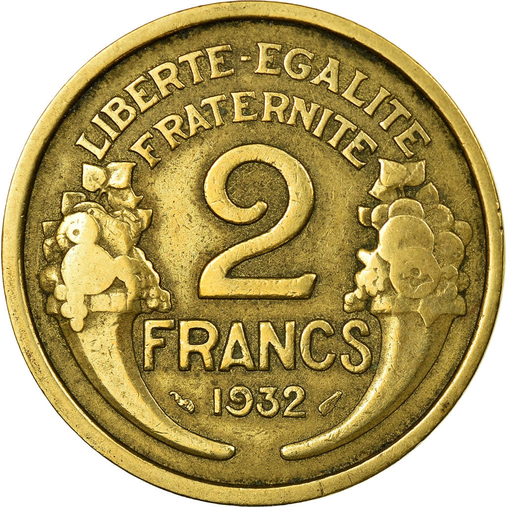 Coin, France, Morlon, 2 Francs, 1932, VF(30-35), Aluminum-Bronze, KM:886