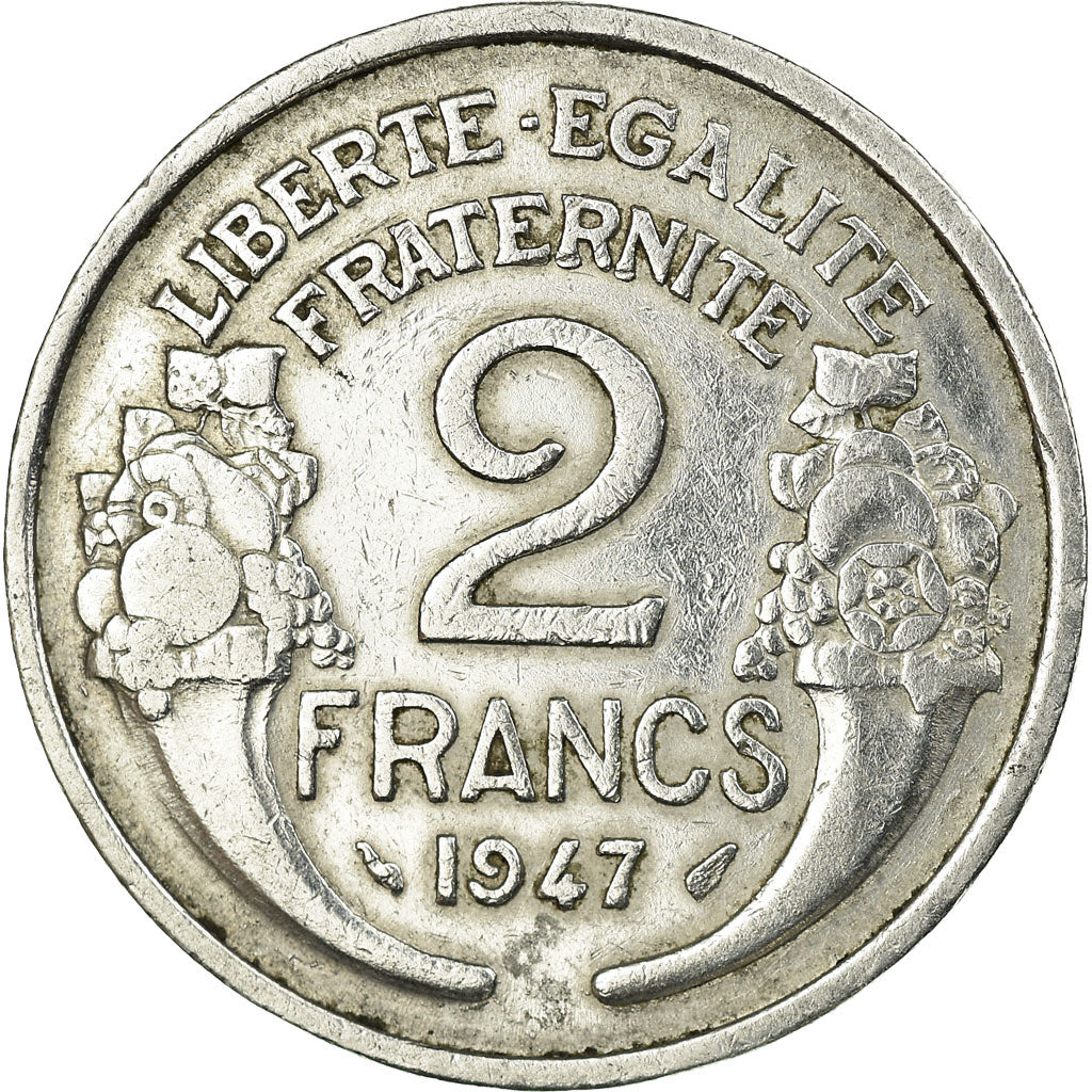 Coin, France, Morlon, 2 Francs, 1947, VF(30-35), Aluminum, KM:886a.1