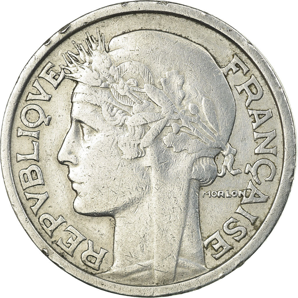 Munten, Frankrijk, Morlon, 2 Francs, 1948, FR+, Aluminium, KM:886a.1