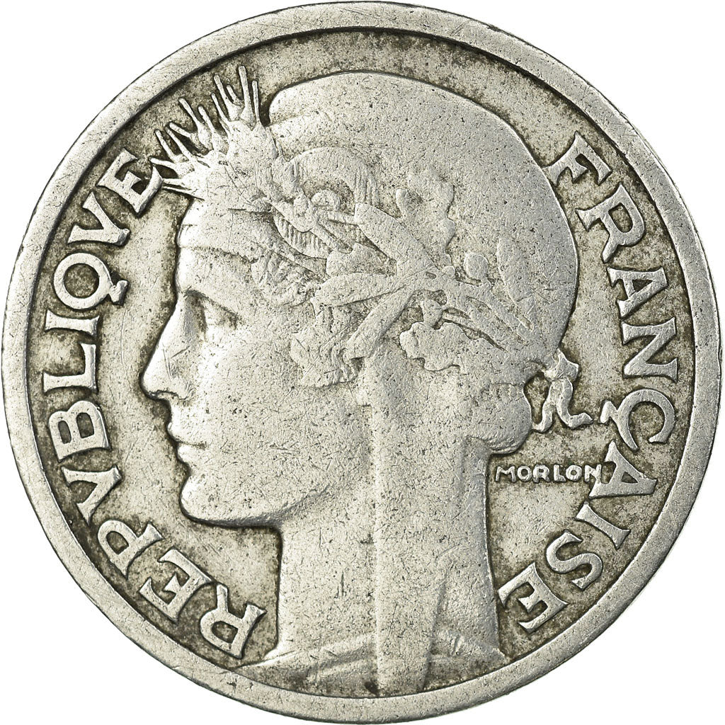 Moneta, Francia, Morlon, 2 Francs, 1950, Beaumont - Le Roger, MB, Alluminio