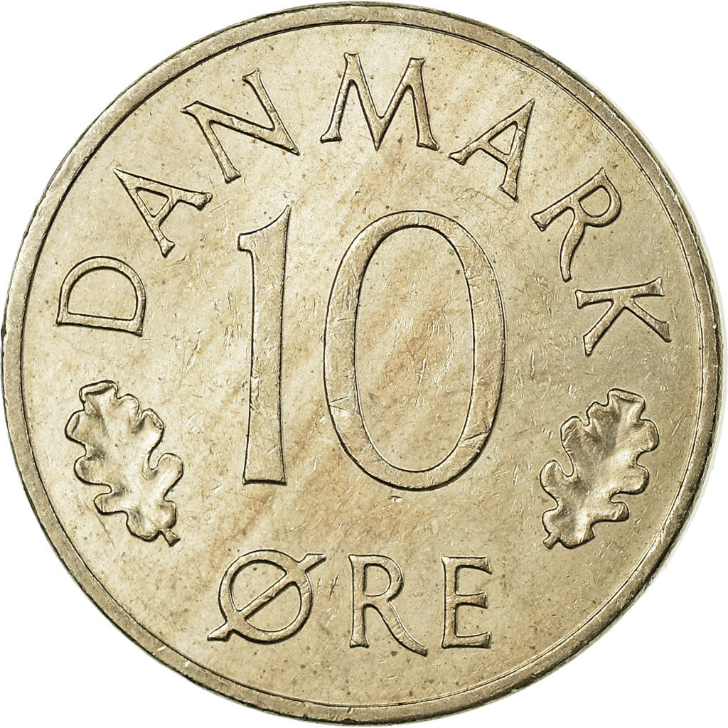 Monnaie, Danemark, Margrethe II, 10 Öre, 1984, Copenhagen, TTB, Copper-nickel