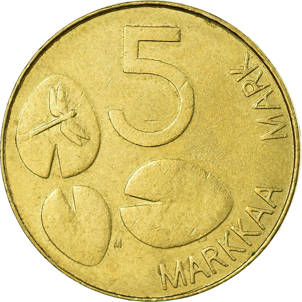 Moneta, Finlandia, 5 Markkaa, 1993, BB, Rame-alluminio-nichel, KM:73