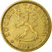 Moneta, Finlandia, 20 Pennia, 1980, EF(40-45), Aluminium-Brąz, KM:47