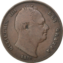 GREAT BRITAIN, Farthing, 1836, KM #705, VF(30-35), Copper, 21, 4.78