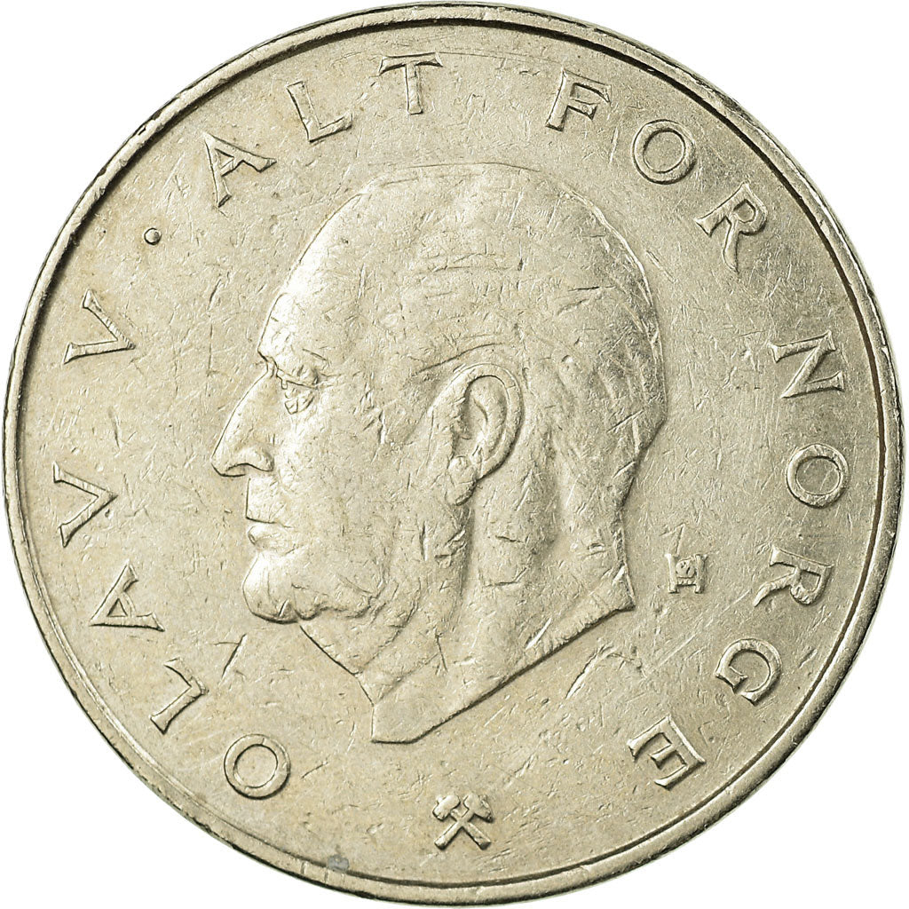 Moneta, Norvegia, Olav V, Krone, 1978, MB+, Rame-nichel, KM:419