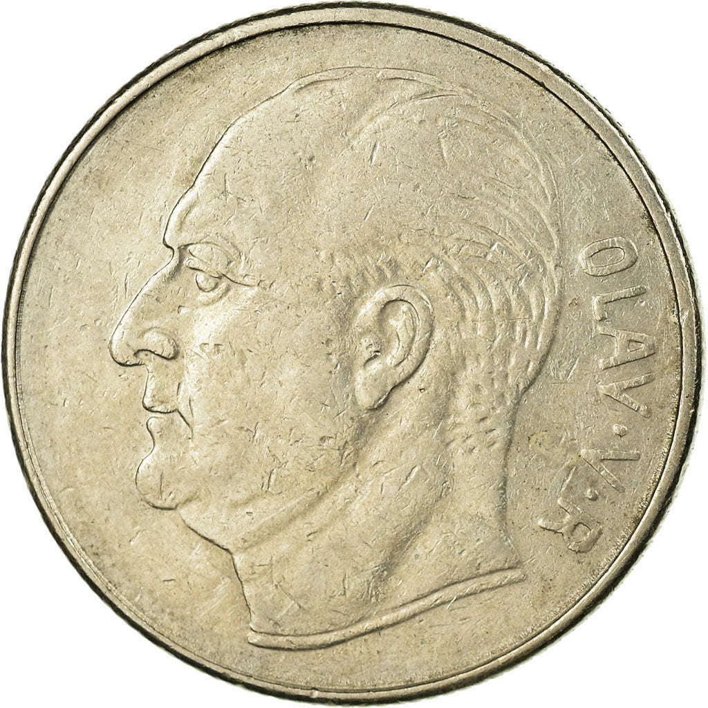 Moneta, Norvegia, Olav V, Krone, 1971, MB, Rame-nichel, KM:409