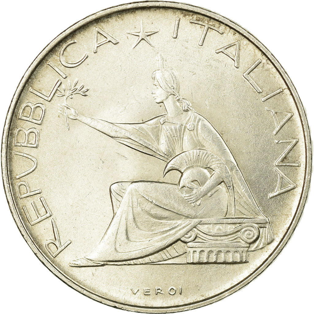 Coin, Italy, 500 Lire, 1961, Rome, AU(55-58), Silver, KM:99