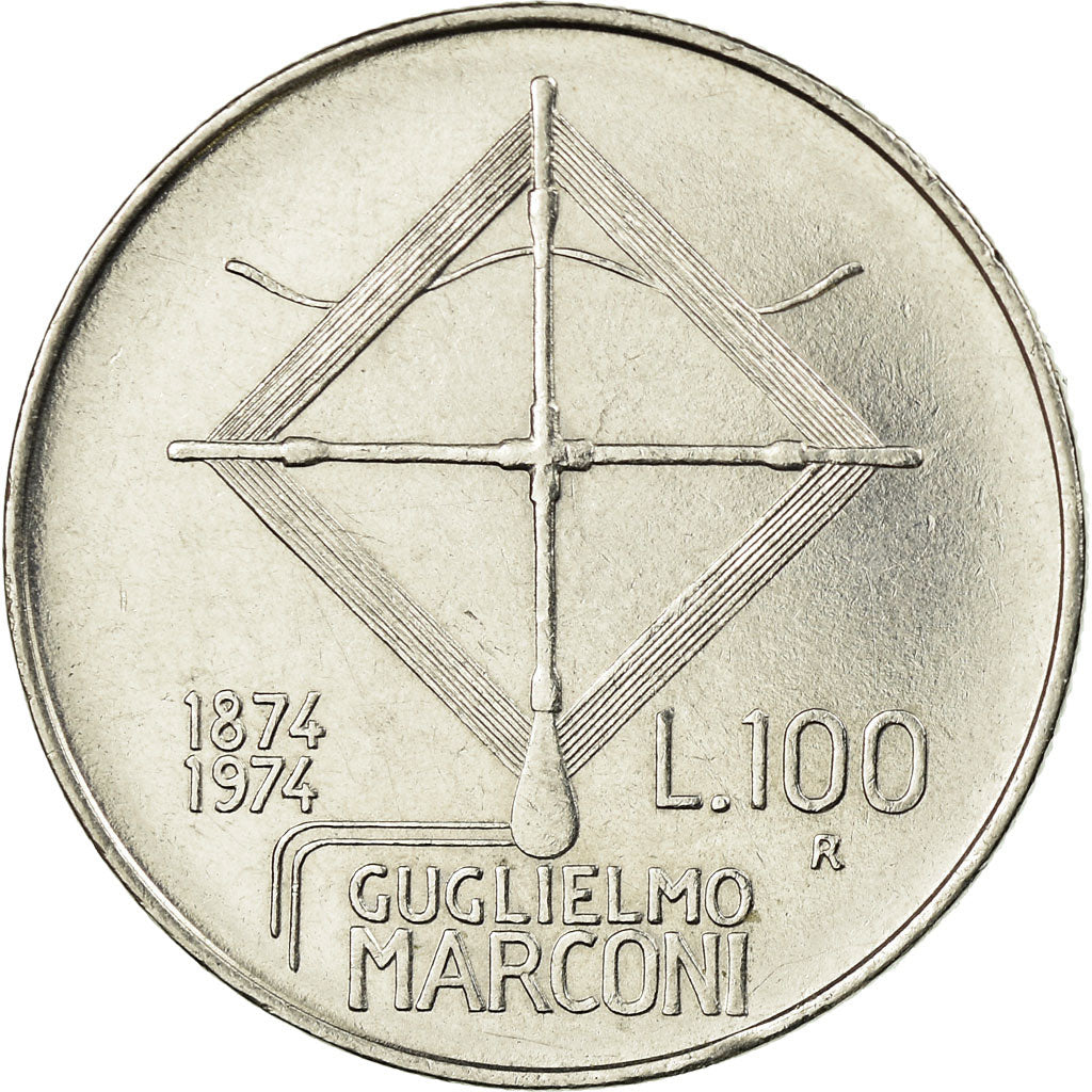 Coin, Italy, 100th Anniversary - Birth of Guglielmo Marconi, Physicist, 100