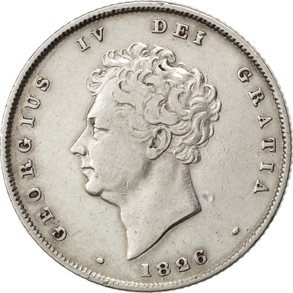 Coin, Great Britain, George IV, Shilling, 1826, EF(40-45), Silver, KM:694