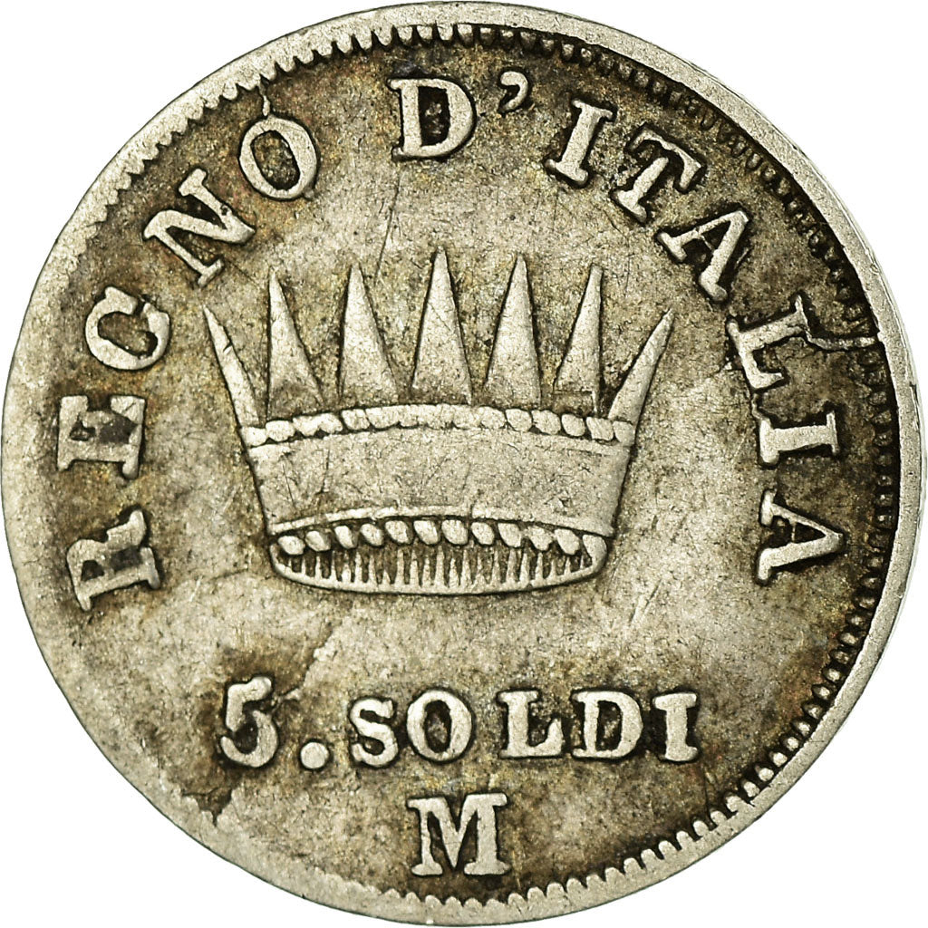 Coin, ITALIAN STATES, KINGDOM OF NAPOLEON, Napoleon I, 5 Soldi, 1810, Milan