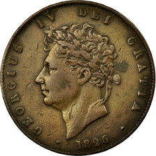 Coin, Great Britain, George IV, 1/2 Penny, 1826, EF(40-45), Copper, KM:692