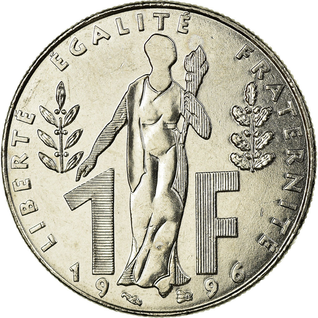 Moneda, Francia, Jacques Rueff, Franc, 1996, SC, Níquel, KM:1160, Gadoury:481