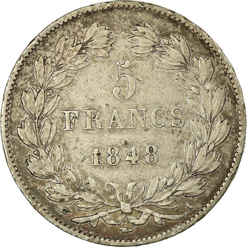 Coin, France, Louis-Philippe, 5 Francs, 1848, Paris, EF(40-45), Silver