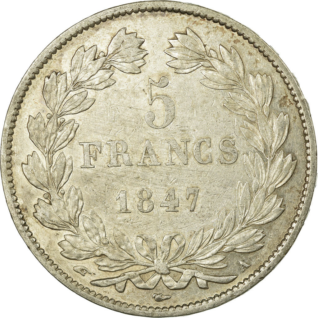 Monnaie, France, Louis-Philippe, 5 Francs, 1847, Paris, TTB, Argent