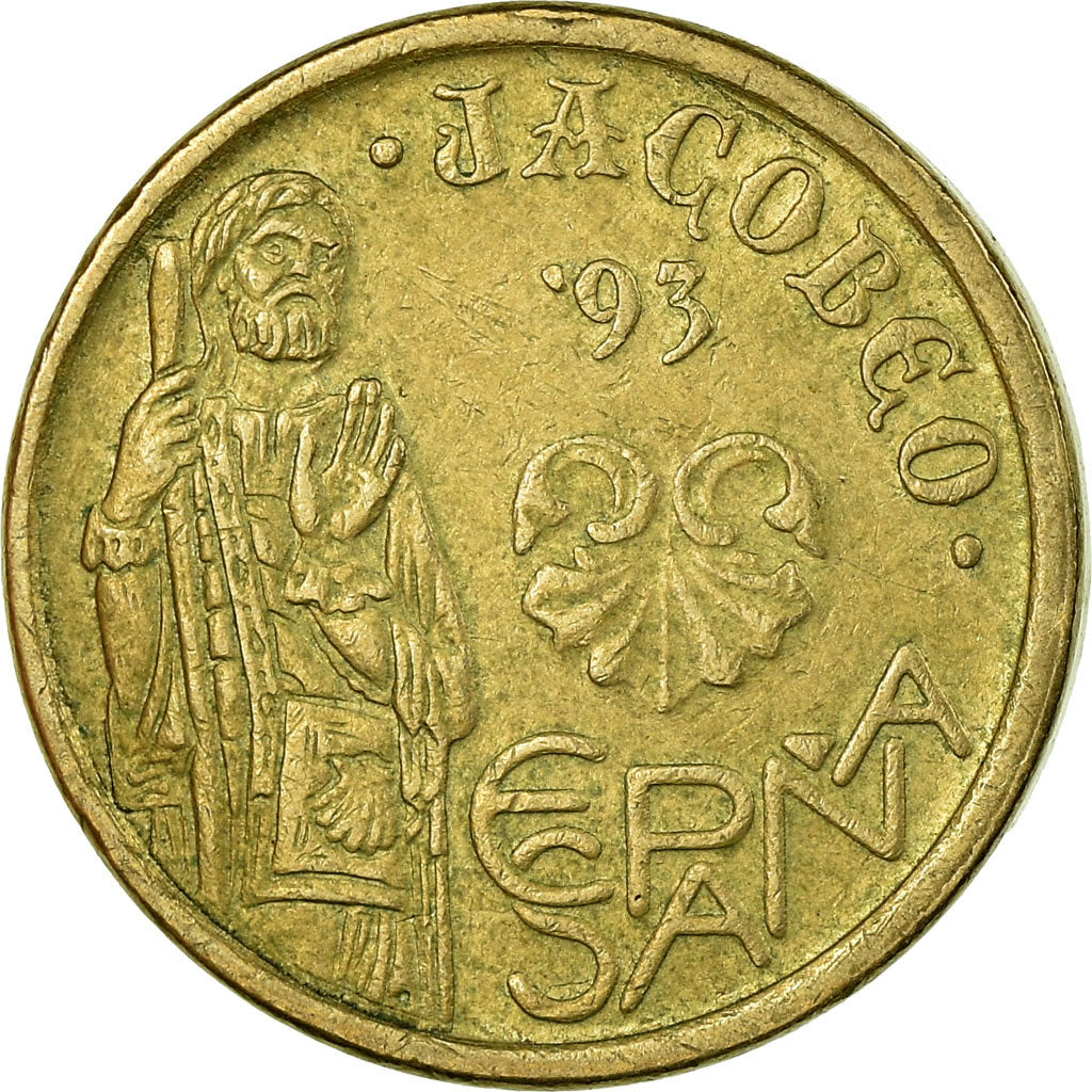 Monnaie, Espagne, Juan Carlos I, Jacobeo, 5 Pesetas, 1993, Madrid, TTB