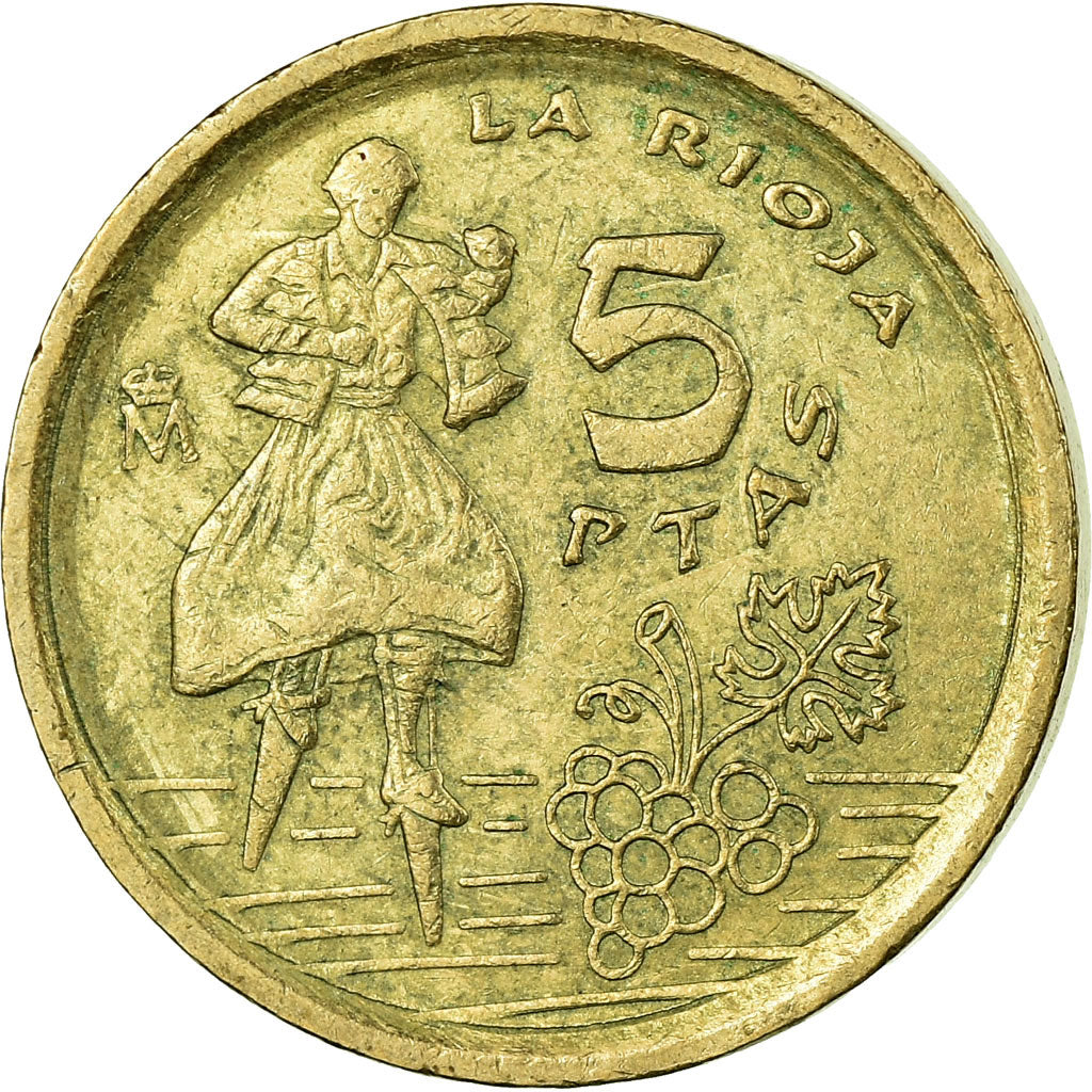 Coin, Spain, Juan Carlos I, La Rioja, 5 Pesetas, 1996, Madrid, EF(40-45)