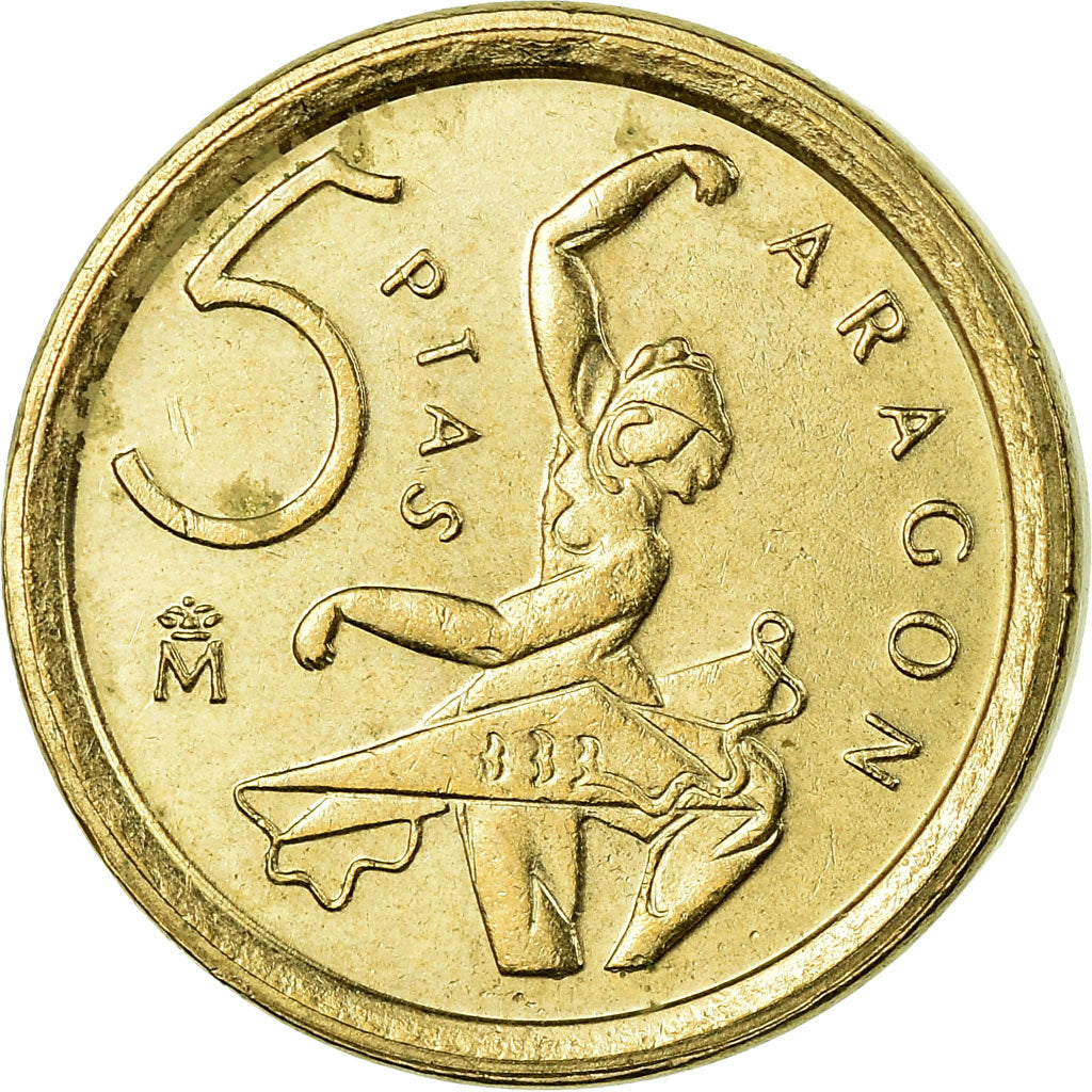 Coin, Spain, Juan Carlos I, Aragon, 5 Pesetas, 1994, Madrid, EF(40-45)