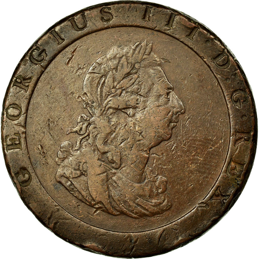 Coin, Great Britain, George III, Penny, 1797, EF(40-45), Copper, KM:618