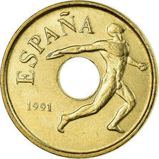 Coin, Spain, Juan Carlos I, 1992 Olympics, 25 Pesetas, 1991, Madrid, EF(40-45)