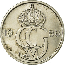 Coin, Sweden, Carl XVI Gustaf, 50 Öre, 1986, EF(40-45), Copper-nickel, KM:855